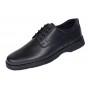 Pantofi barbati casual din piele naturala pe calapod lat Negru GKR6XN